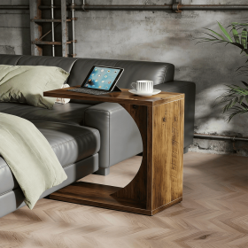 C-Shaped End Table, Sofa Side Table Couch Table