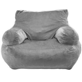 Bean Bag Chair, BeanBag Sofa Chair with Armrests for Adults, Fluffy Plush & High-Density Foam Filling Adult Bean Bag with Zapper