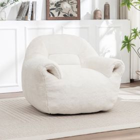 Bean Bag Chair, Comfy Bean Bag Sofa with Back Support, Faux Fur Bean Bag Chair for Adults and Kids, Stuffed Floor Sofa for Living Room, Bedroom (title: default title)